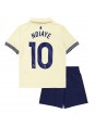 Billige Everton Iliman Ndiaye #10 Bortedraktsett Barn 2025-26 Kortermet (+ Korte bukser)